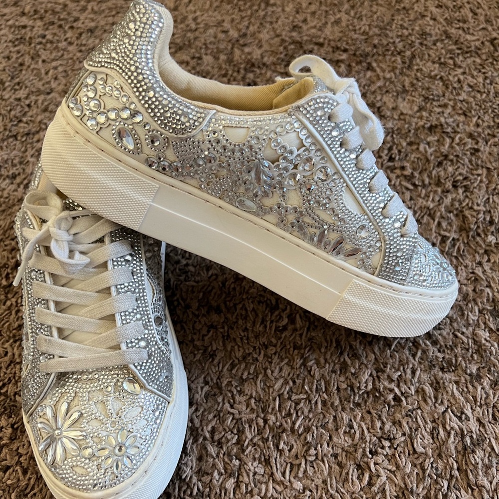 Betsey Johnson Rhinestone Sneakers